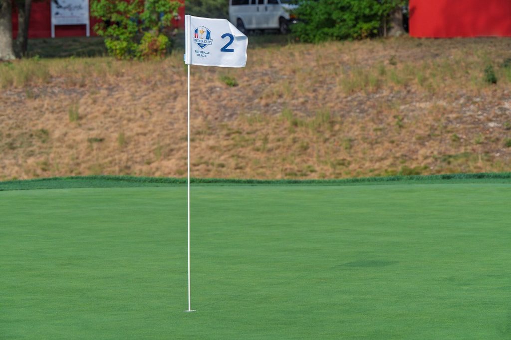 Second hole during the 2025 Ryder Cup