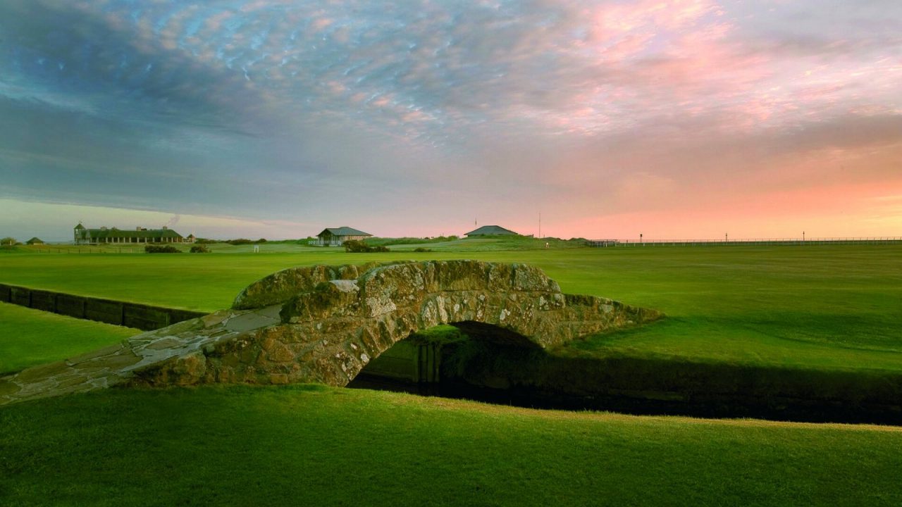 The Swilcan Bridge on the approach to the 18th green of the Old Course