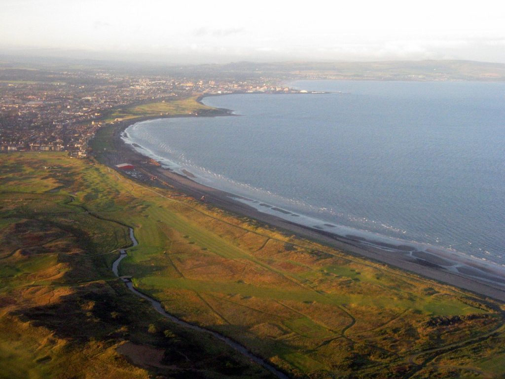 Links land at Prestwick Golf Club in Ayrshire